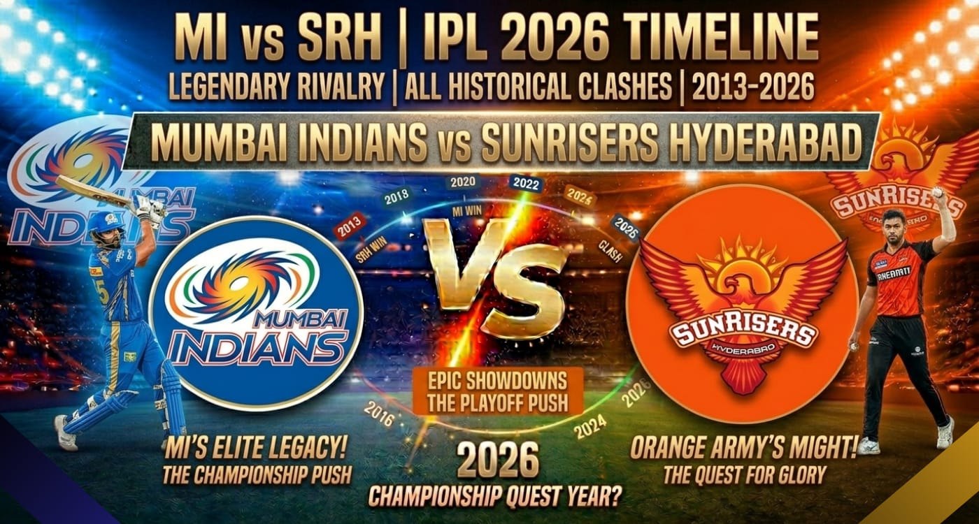Mumbai Indians vs Sunrisers Hyderabad Timeline